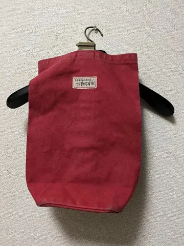 이치자와 한푸 캔버스 원숄더백 / 주홍색 교토 버킷형 바디백