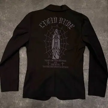 BLACK FLAME 블랙 프레임 테일러드 자켓 성모 마리아 자수