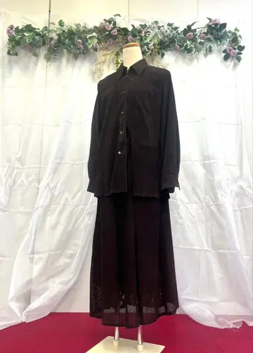 다크 브라운 양가죽 셋업