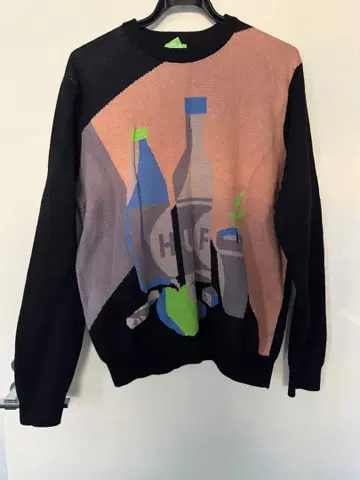 HUF 보틀 디자인 니트 스웨터 L