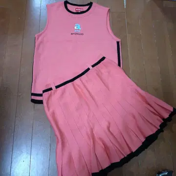 아르키비오 핑크 베스트&스커트 세트