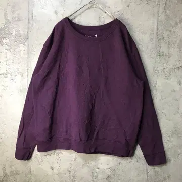 B855 구제 의류 트레이닝복 맨투맨 보라색 무지 90s Y2K