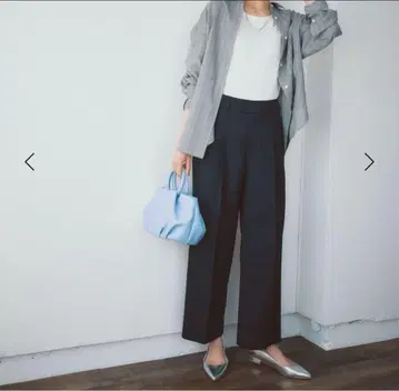 그린 레이블 릴랙싱 와이드 팬츠 네이비 M (38)