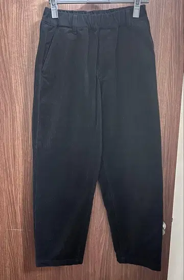 무인양품 테이퍼드 코듀로이 팬츠 남녀 공용 XXS-XS 블랙