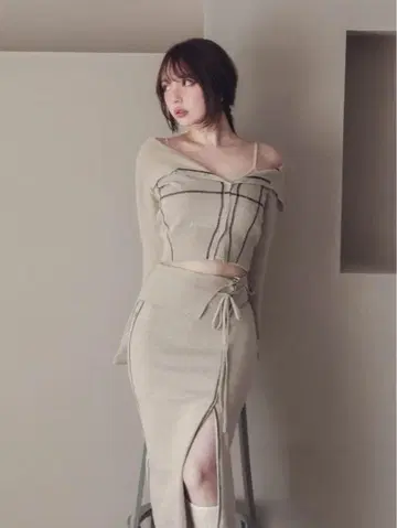 andmary Belinda 니트 세트 가디건&스커트