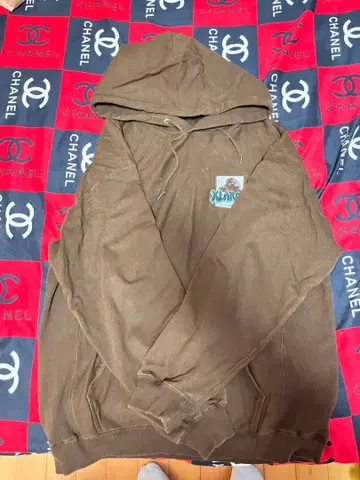 XLARGE 브라운 후드 부착 후드티 L