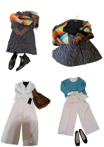 여성용 가을 옷 캐주얼 셔츠 묶음 판매 코디 M 사이즈 상당