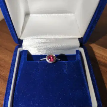 핑크 스톤 플라티나 반지