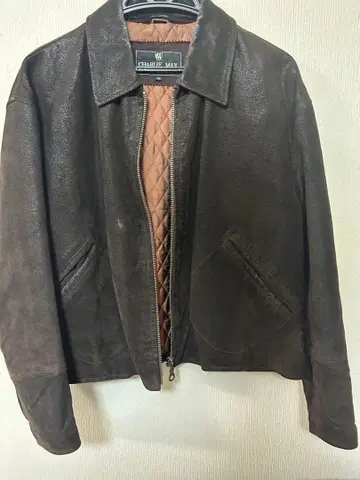 CHARLIE MAX 브라운 가죽 자켓 42