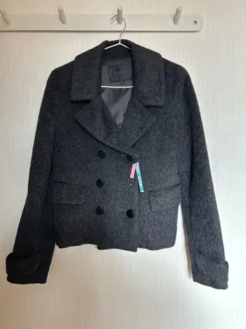 다크 그레이 알파카 피 코트