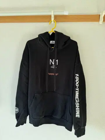 N1 UNIFORM 후드 부착 후드티 블랙