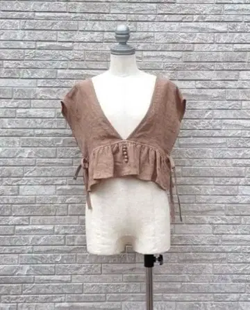 새상품 사만사 모스모스 타치카와점 한정판 레이어드 베스트 베이지