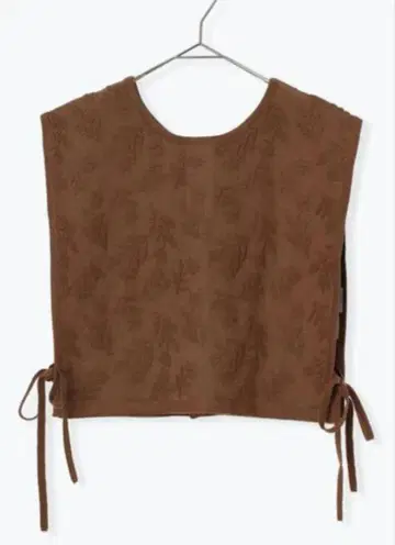 새상품 츠하루 바이 사만사 모스모스 플라워 무늬 자카드 니트 베스트 카멜