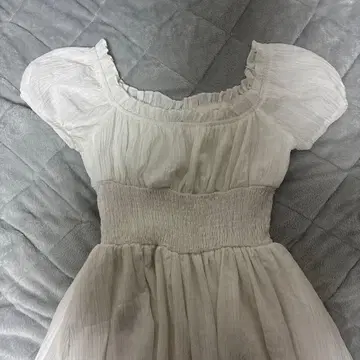 화이트 프릴 반팔 원피스 파이리츠 분장