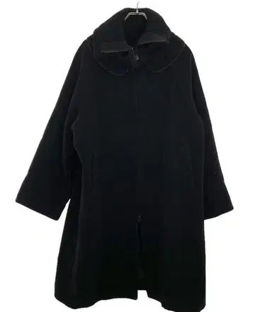 Y's 와이즈 19AW 울 하이넥 리브 코트 블랙 3