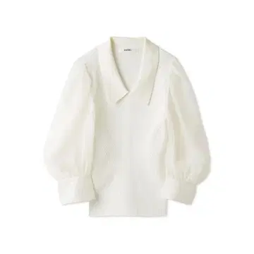 snidel 시어 슬리브 니트 풀오버 아이보리