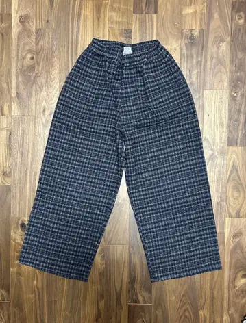 my fille 체크 무늬 와이드 팬츠 네이비 계열