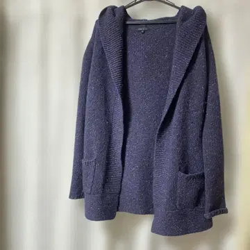 theory 후드 부착 가디건 S 사이즈 네이비