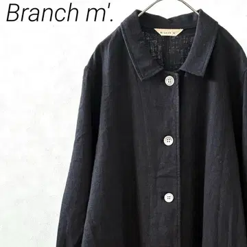 Branch m'. 롱 셔츠 린넨 100% 포켓 부착 심플 루즈핏