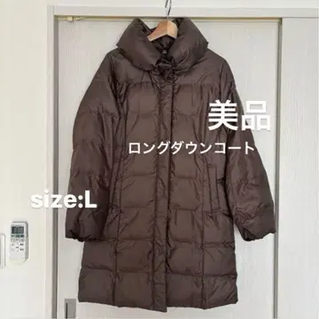 [ 새상품급 ] 롱 다운 코트 브라운 L 사이즈