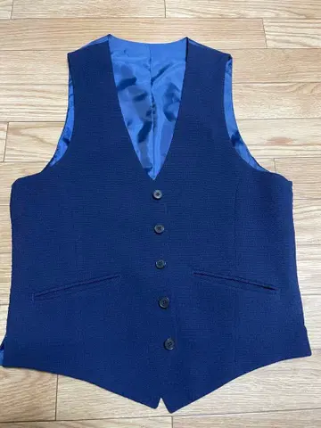 네이비 블루 수트 베스트