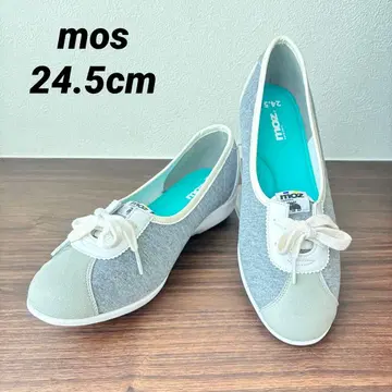 새상품급 mos 슬립온 레이스업 디자인 그레이 24.5cm
