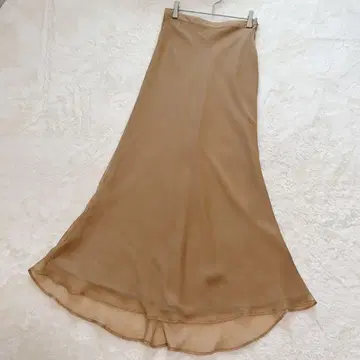 [ 자라 ZARA ] 양류 쉬폰 맥시 길이 시어 머메이드 스커트(S)