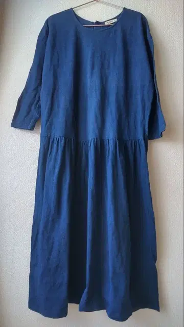 사만사 모스모스 긴팔 롱 원피스 (남색)