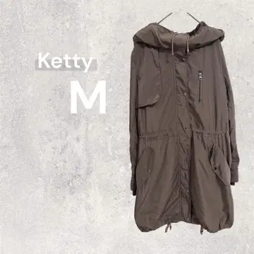 케티 모즈 코트 아우터 롱 후드 부착 라이너 부착 퍼 밀리터리