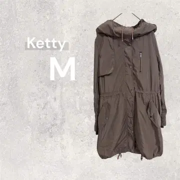 케티 모즈 코트 아우터 롱 후드 부착 라이너 부착 퍼 밀리터리