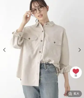 이지케어 코듀로이 셔츠 아이보리