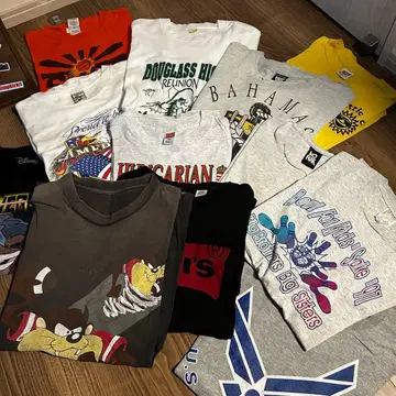 80s 90s 00s 구제 의류 T셔츠 묶음 판매 싱글 스티치 USA제