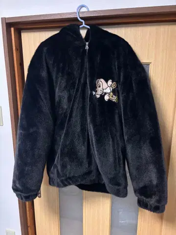 GALFY 후드 부착 자켓 지퍼 후드티 블랙 귀 대형견