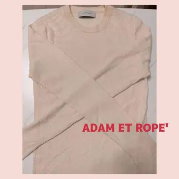 [ 당일 발송 ] ADAM ET ROPE' 크림색 긴팔 니트