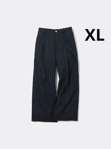 GU beautiful people 턱 와이드 팬츠 스트라이프 XL