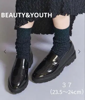 BEAUTY&YOUTH 에나멜 로퍼 블랙 37 ( 23.5~24cm )