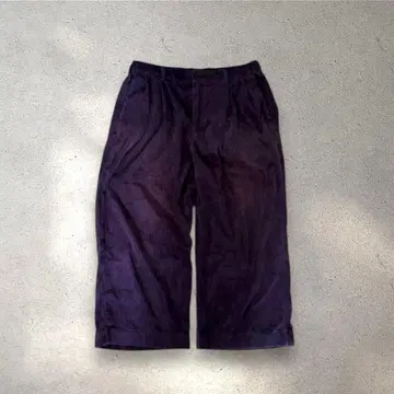 00s 굵은 폭 코듀로이 배기 와이드 팬츠 Y2K 스트릿 구제 의류