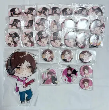 모루데오 굿즈 묶음 판매 캔뱃지 아크릴 키링