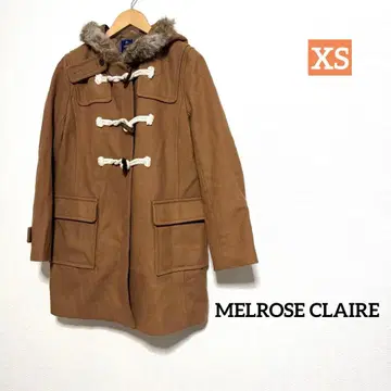 MELROSE CLAIRE 브라운 퍼 후드 더플 코트