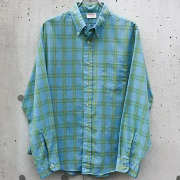 60s J.C. Penney 체크 셔츠 버튼 다운