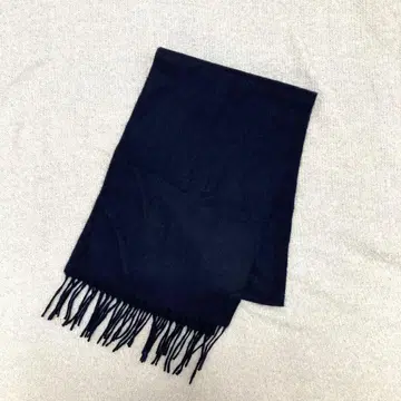 UNIQLO 캐시미어 100% 머플러 스톨 프린지 네이비
