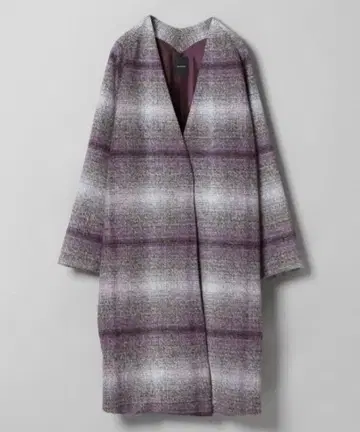 JEANASIS 체크 노카라 코트