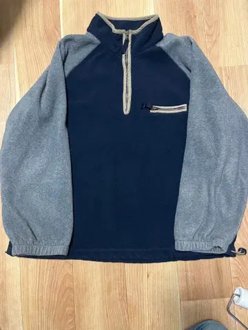 하프 지퍼 플리스 자켓 네이비/그레이