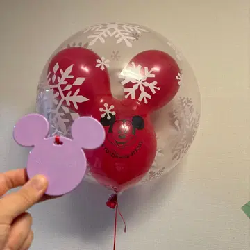 디즈니 벌룬 풍선 크리스마스 그림체 빨간색