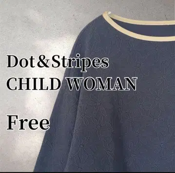 [새상품급] 도트앤스트라이프 차일드우먼 7부 소매 꽃무늬 상의