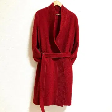 PINKO 이탈리아 브랜드 레드 롱 코트