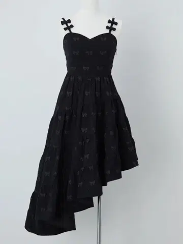 Me roir 리본 자카드 티어드 원피스 후루사와 리사 후리 미로