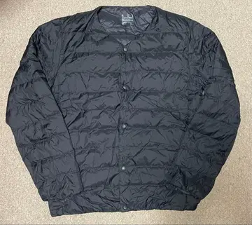 무인양품 경량 다운 노카라 자켓 (정전기 방지 안감) 블랙