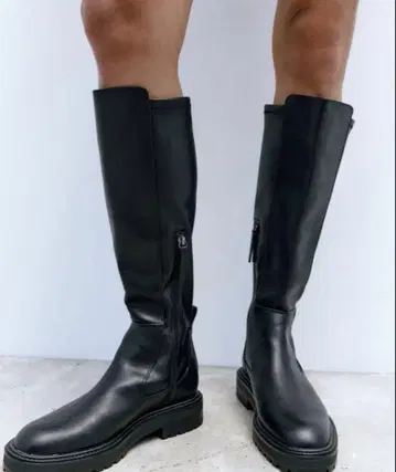 ZARA 자라 트랙 밑창 롱 부츠 37