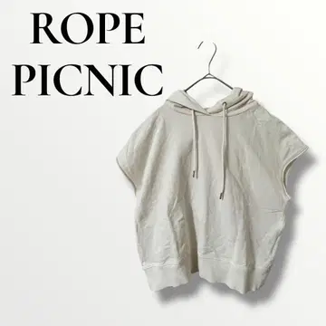 ROPEPICNIC 슬리브리스 후드티 풀오버 후드 부착